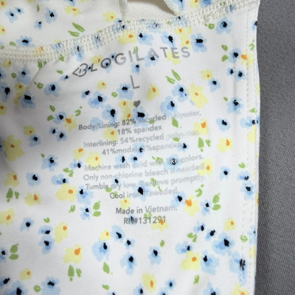 Blogilates Womens L White Floral Recycled Poly Game Set Match Tennis Dress - Picture 8 of 10